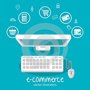 electronic commerce business icon