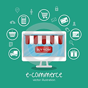 electronic commerce business icon