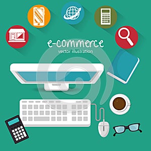 electronic commerce business icon