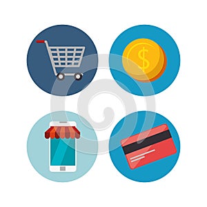 Electronic commerce business icon