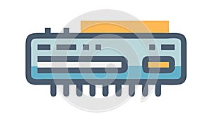 Electronic Component Board. Hardware Engineering Icon, vector design Generative AI