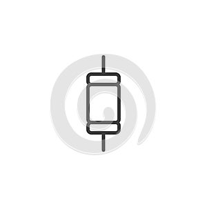 Electronic component, Resistor line icon