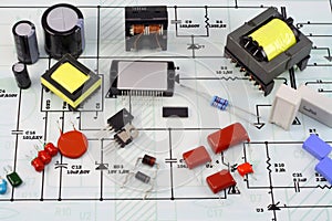 Electronic components and the electric scheme