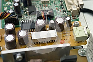 Electronic components of PC microchip