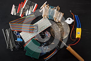 Electronic components and sensors for arduino