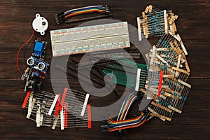 Electronic components and sensors for arduino