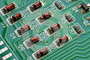 Electronic computer circuit board details