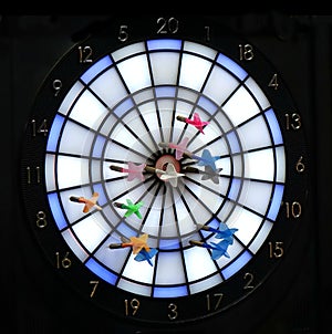 Electronic Dartboard with Arrows