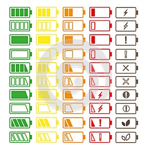 Electronic device charging icons