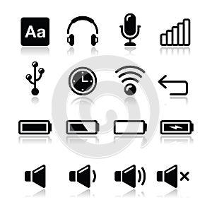 Electronic device / Computer software icons set -