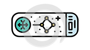 Electronic Device Connector Interface, Data Port Digital Connection, vector design Generative AI