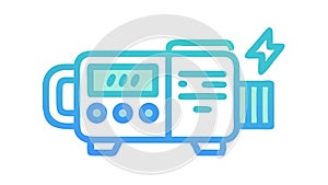 Electronic Device with Data Flow Vector, Digital Information System, vector design Generative AI
