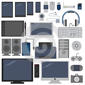 Electronic devices elements collection