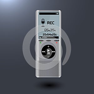 Electronic dictaphone for digital recoder