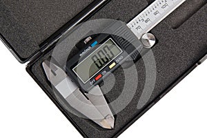 Electronic digital caliper in box