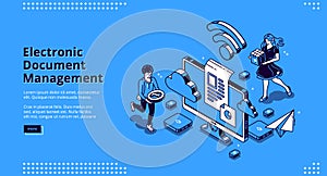 Electronic document management banner