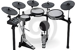 electronic drumset with realistic and natural-sounding drums, cymbals, and tones