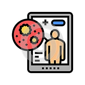 electronic ehealth color icon vector illustration