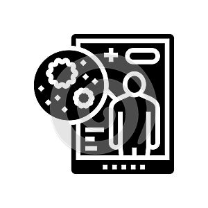 electronic ehealth glyph icon vector illustration