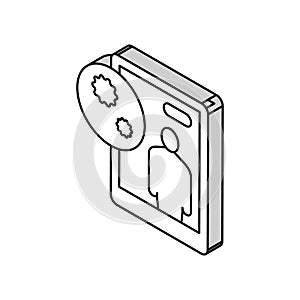 electronic ehealth isometric icon vector illustration