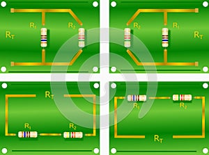 Electronic, electrical circuit, resistances, resistors photo