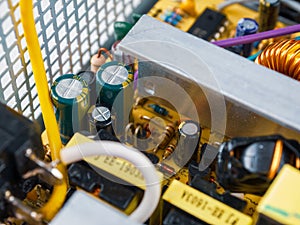 electronic elements in a power supply, electrical circuit components