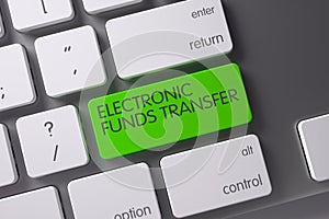 Electronic Funds Transfer Button. 3D.