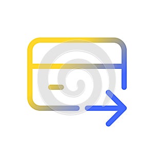 Electronic funds transfer pixel perfect gradient linear ui icon