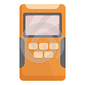 Electronic gas detector icon cartoon vector. Monitor meter