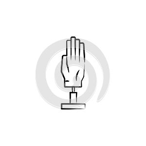 Electronic Hand icon. Element of mad science icon for mobile concept and web apps. Hand drawn Electronic Hand icon can be used f