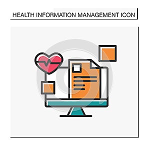 Electronic health record color icon