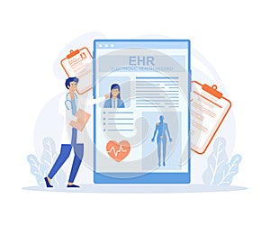 Electronic health record, New technology to replace paper clinical data, medical treatment history application