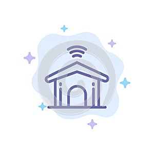 Electronic, Home, Smart, Technology Blue Icon on Abstract Cloud Background