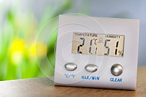 Electronic hygrometer and thermometer