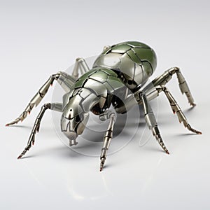 Metal Spider Model In Sci-fi Anime Style With Shiny Eyes photo