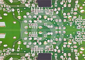 Electronic integrated circuitry macro mirror detail. Technology