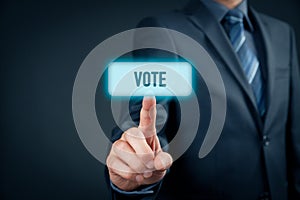 Electronic internet voting photo