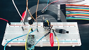 Electronic invention breadboard colorful wires