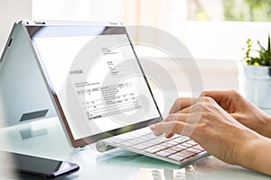 Electronic invoice statement for accountant