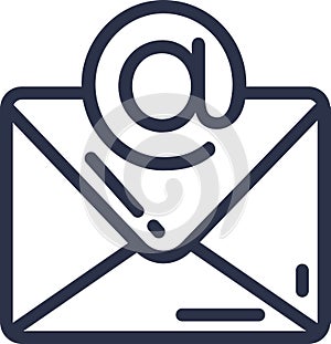 Electronic mail envelope letter message vector