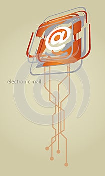 Electronic mail Internet connection icons