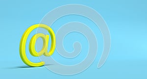 Electronic mail sign on background. Email address letter and web concept. 3D render