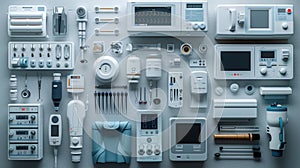 electronic medical instruments top view