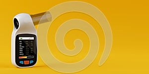 Electronic Medical Pulmonary Spirometer for Measuring Lung Function and Capacity. 3d Rendering