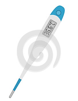 electronic medical thermometer stock vector illustration