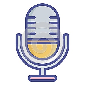 Electronic mic, input device Line Style vector icon which can easily modify or edit
