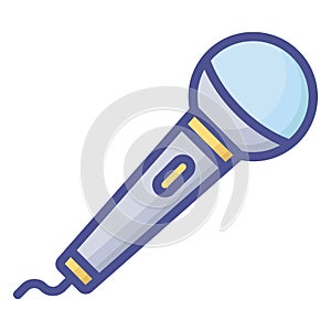 Electronic mic, input device Line Style vector icon which can easily modify or edit