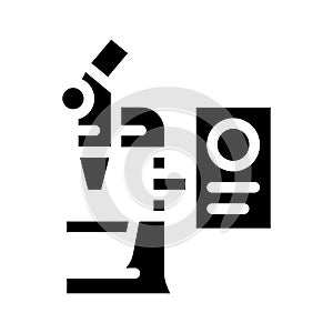 electronic microscope glyph icon vector illustration flat