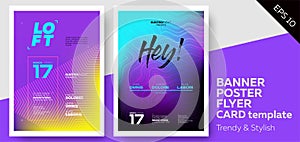 Electronic Music Covers for Summer Fest or Club Party Flyer.