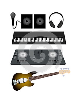 Electronic musical equipment set